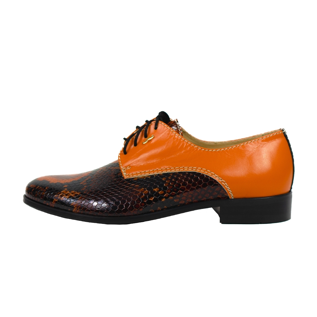 Peppe Picassello - Orange Lace-Up Oxfords Dress Shoes Peppe - Cowhide ...