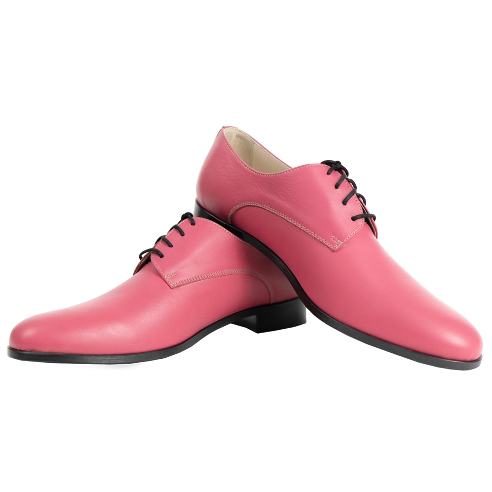 Modello No. 601 Pink Lace Up Oxfords Dress Shoes Cowhide