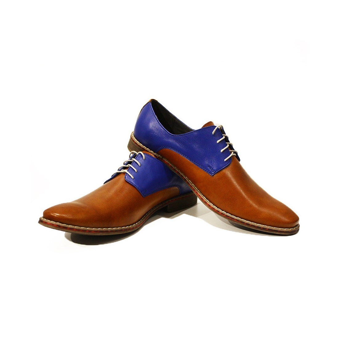 Modello Flavio - Brown Lace-Up Oxfords Dress Shoes - Cowhide Smooth Leather
