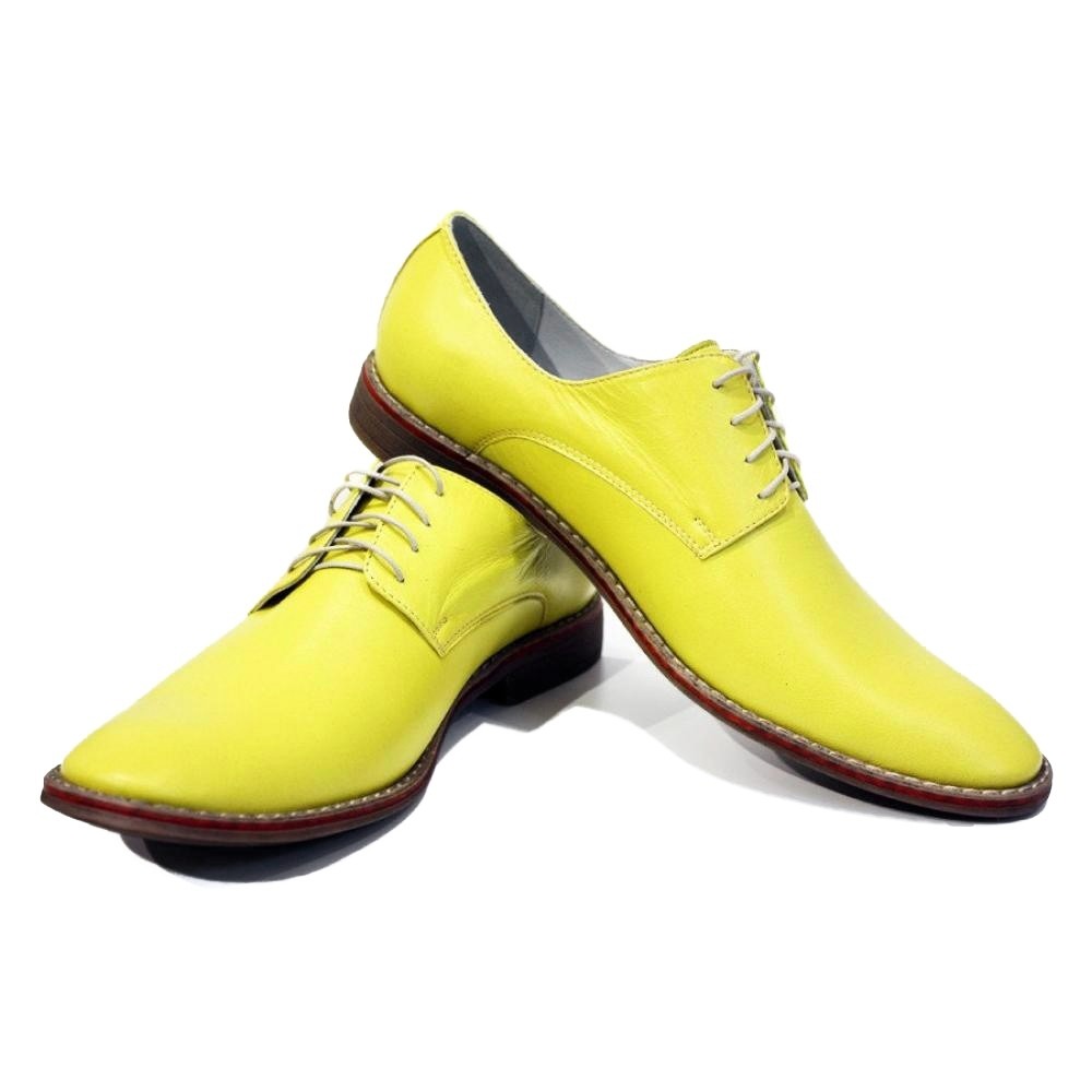 Modelo Mazara - Zapatos vestir Oxford amarillos hechos mano - cuero de vaca liso L | eBay
