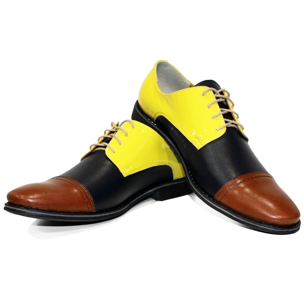 Pre-owned Peppeshoes Modello Bellushi - Handmade Italian Colourful Oxfords Dress Shoes - Cowhide Smoot