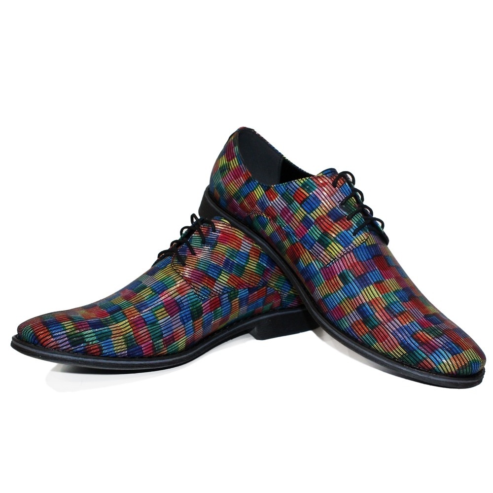 Pre-owned Peppeshoes Modello Jenarro - Handmade Italian Colourful Oxfords Dress Shoes - Cowhide Smooth