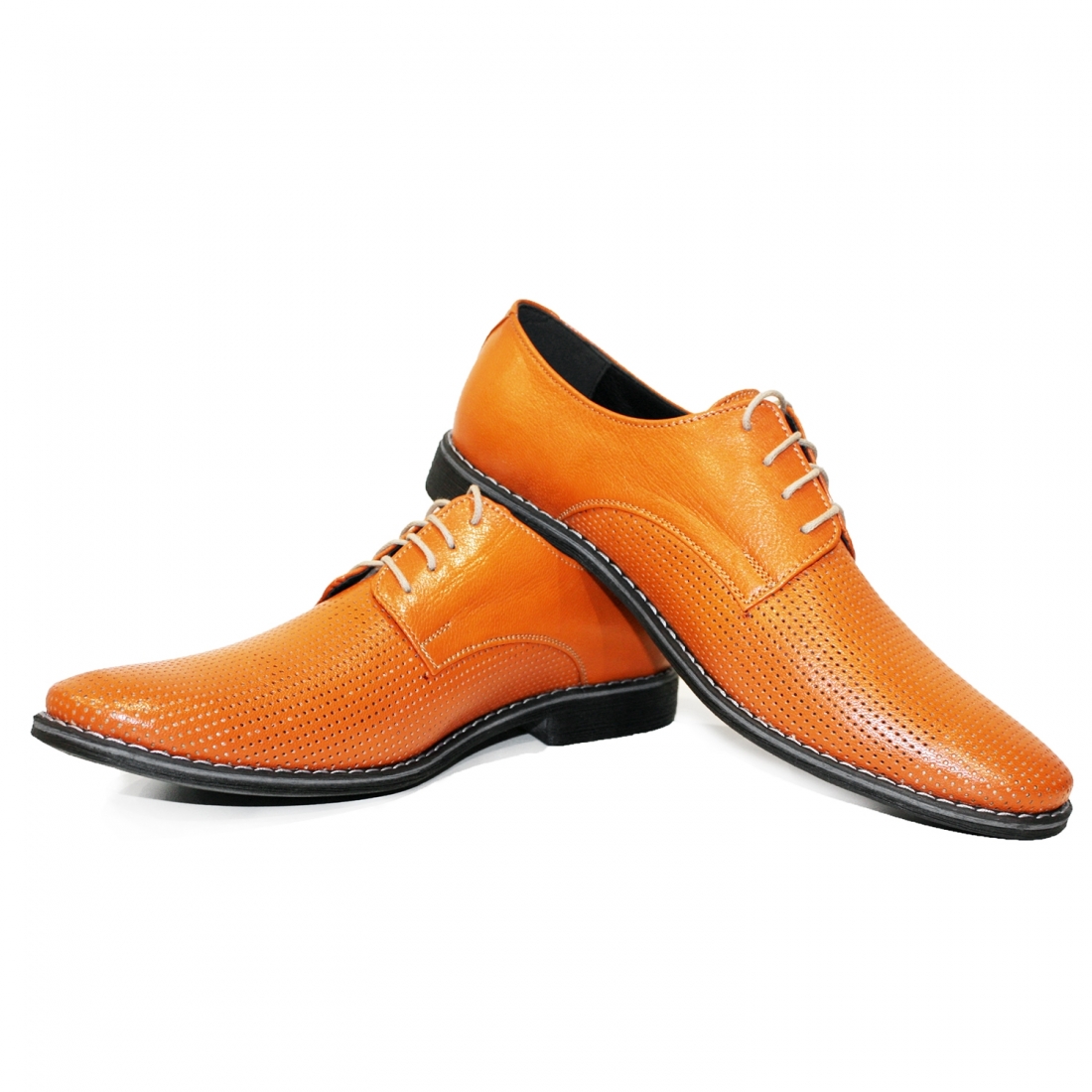 Modello Pomarone - Classic Shoes - Handmade Colorful Italian Leather Shoes