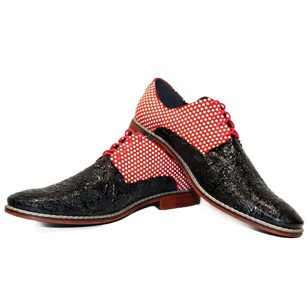 Pre-owned Peppeshoes Modello Blinkerro - Handmade Italian Colourful Oxfords Dress Shoes - Cowhide Embo