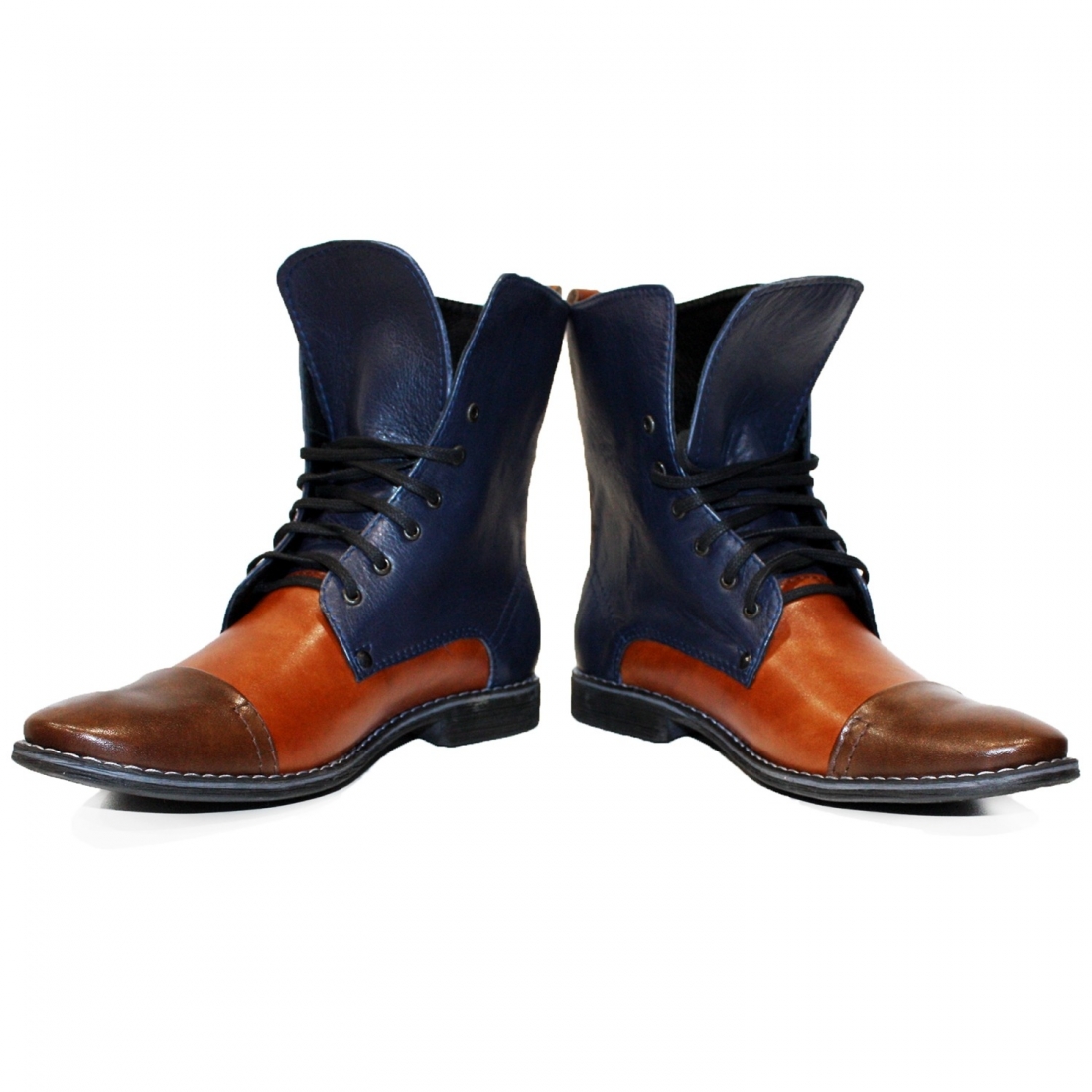 Modello Pakidollo - Bottes Hautes - Handmade Colorful Italian Leather Shoes