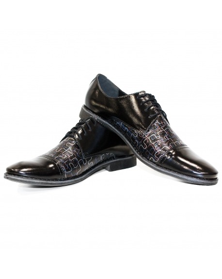 Modello Puzzels - Scarpe Classiche - Handmade Colorful Italian Leather Shoes