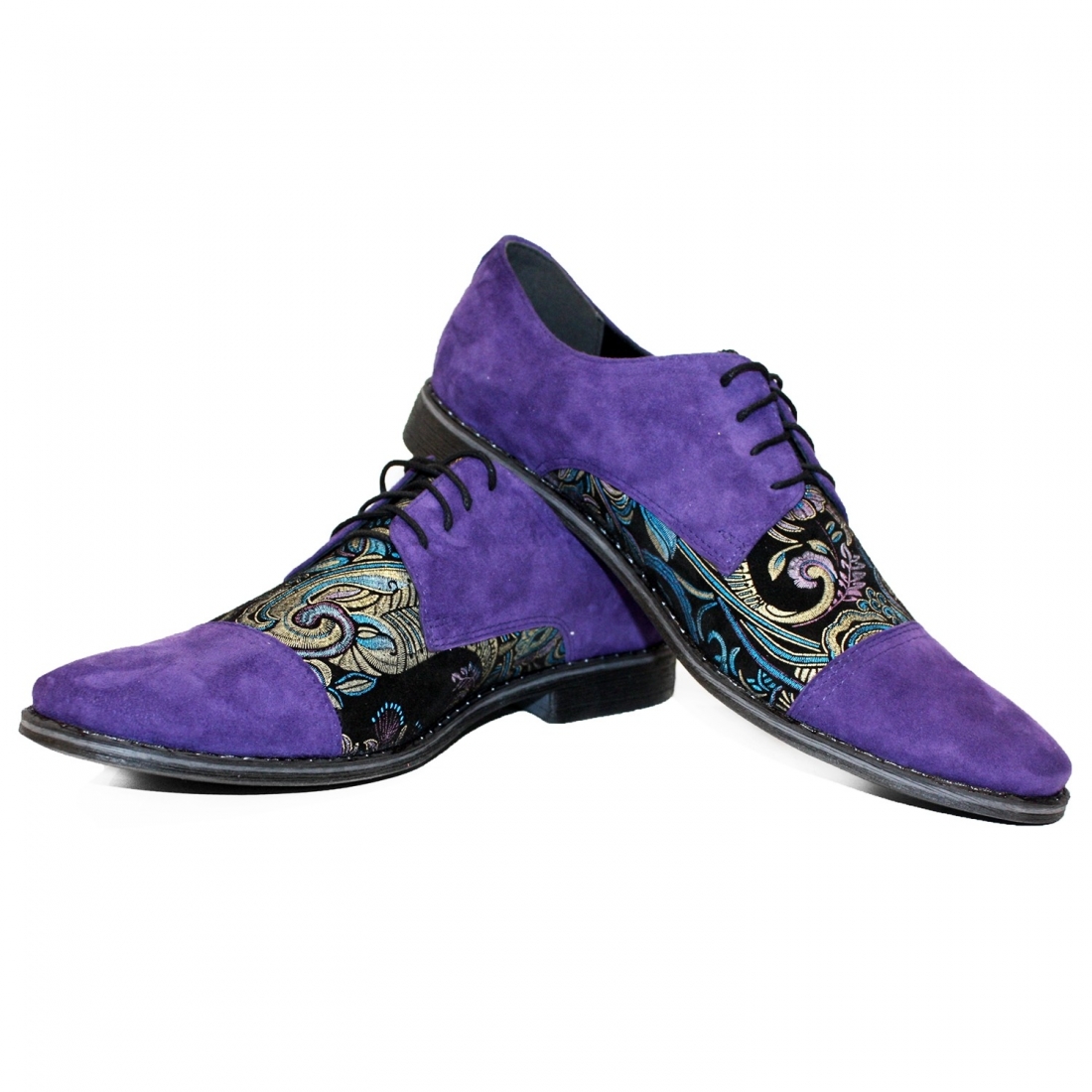 Modello Fioletto - Chaussure Classique - Handmade Colorful Italian Leather Shoes