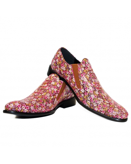 Modello Florealle - Zapatillas Sin Cordones - Handmade Colorful Italian Leather Shoes