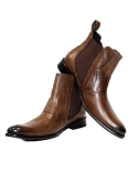 Modello Maroon - Chelsea Boots - Handmade Colorful Italian Leather Shoes
