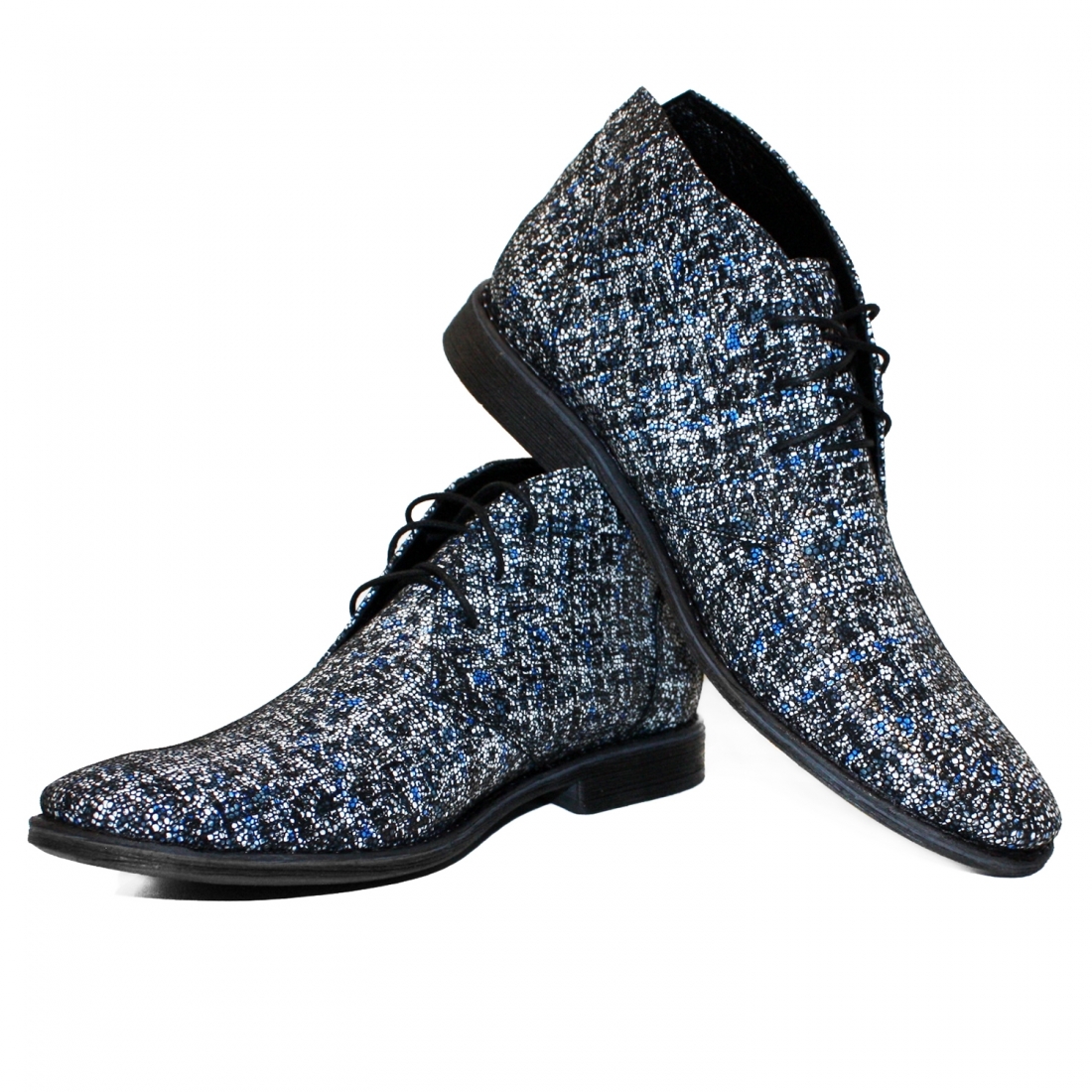 Modello Ghiacello - Blue Lace-Up Oxfords Dress Shoes Modello - Suede ...