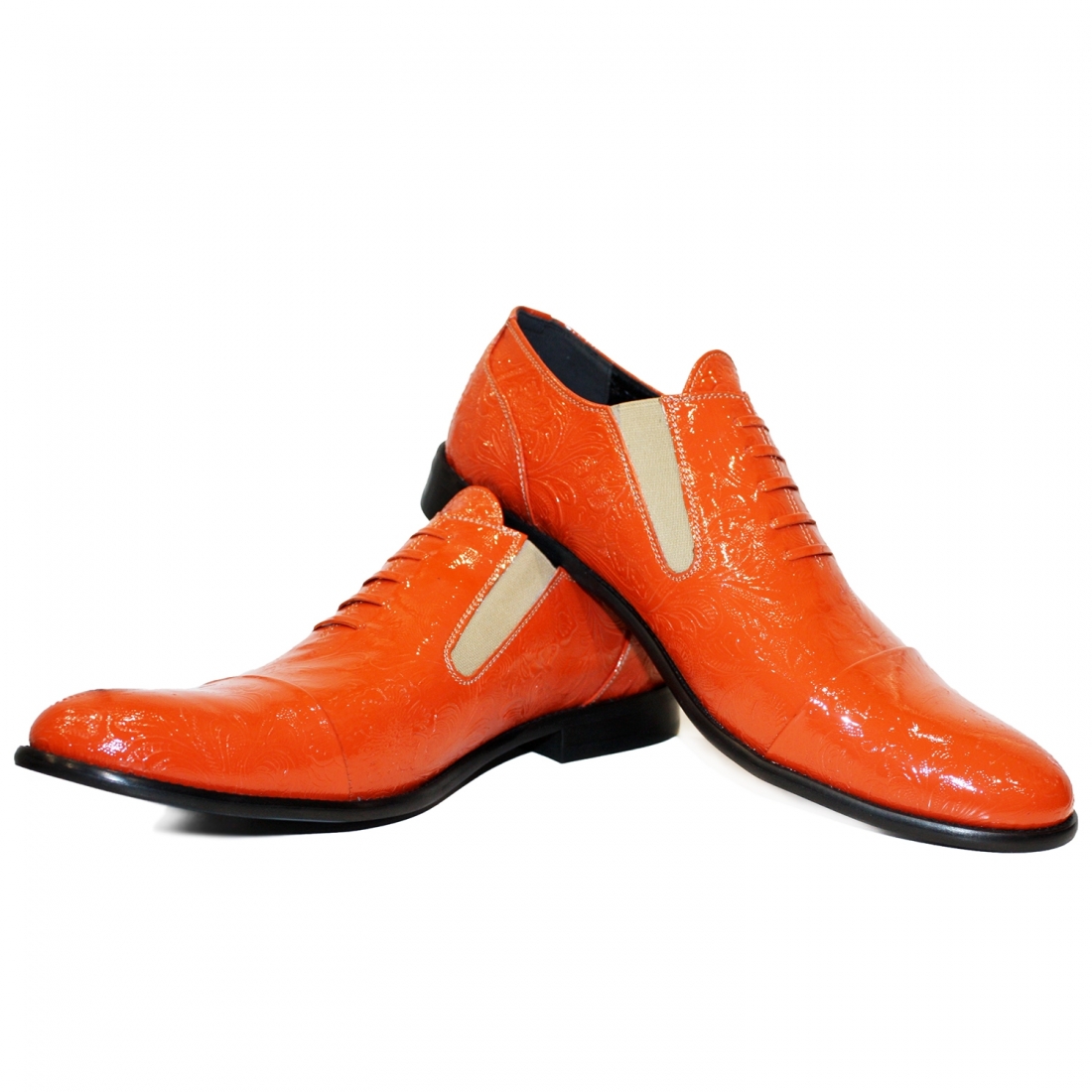 Modello Aranccio - Zapatillas Sin Cordones - Handmade Colorful Italian Leather Shoes