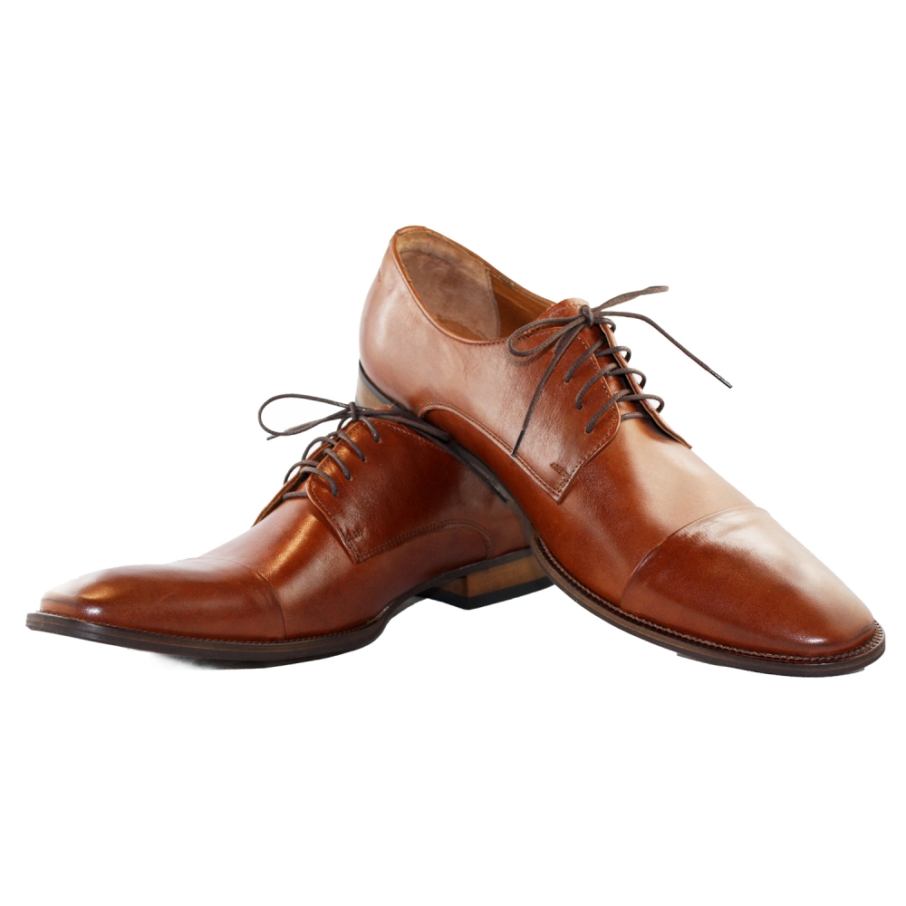 spanning munt Orthodox Modello Cavalerro - Brown Lace-Up Oxfords Dress Shoes - Cowhide Smooth  Leather